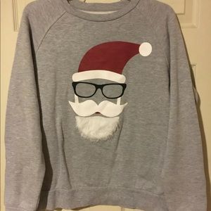 Santa 3D beard pullover sweatshirt